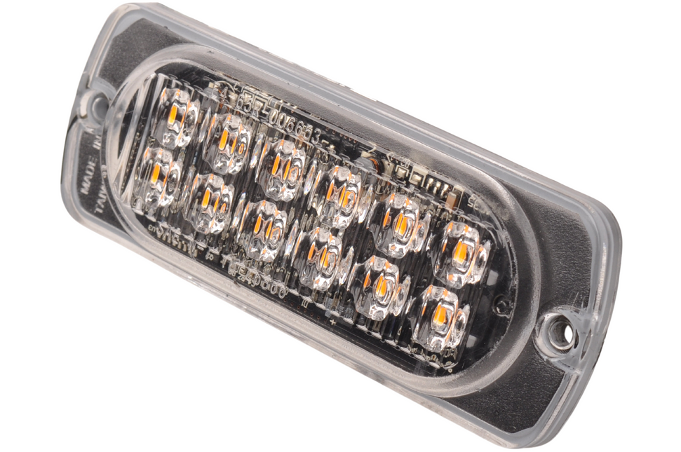 Cantonal LED noodlicht oranje - afmetingen 113x42x12 mm - 12 leds