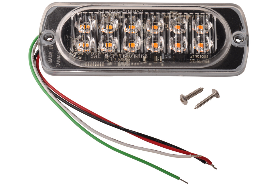 Cantonal LED noodlicht oranje - afmetingen 113x42x12 mm - 12 leds