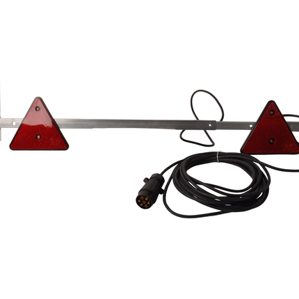 Cantonal LED verlichtingsbalk uitschuifbaar van 110 cm tot 160 cm - 7 polig - inclusief reflectoren