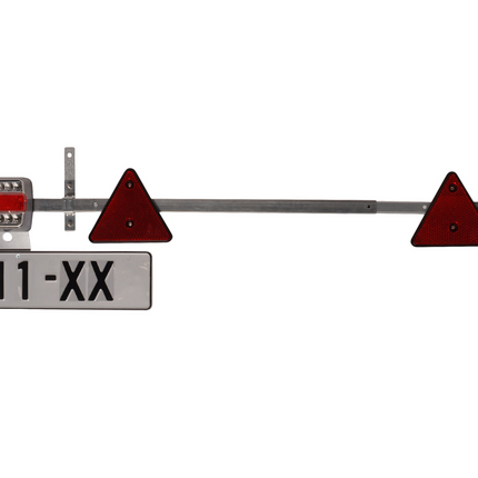Cantonal LED verlichtingsbalk uitschuifbaar van 110 cm tot 160 cm - 7 polig - inclusief reflectoren