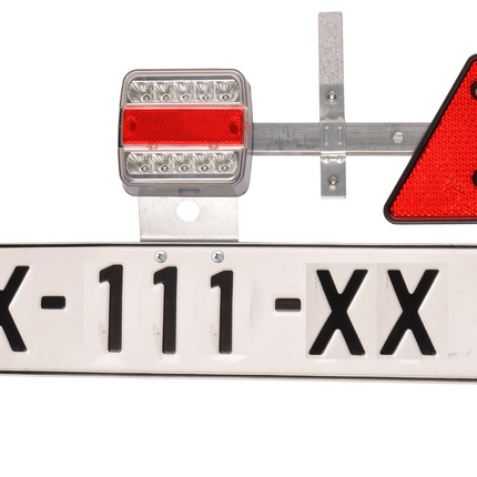 Cantonal LED verlichtingsbalk uitschuifbaar van 110 cm tot 160 cm - 7 polig - inclusief reflectoren