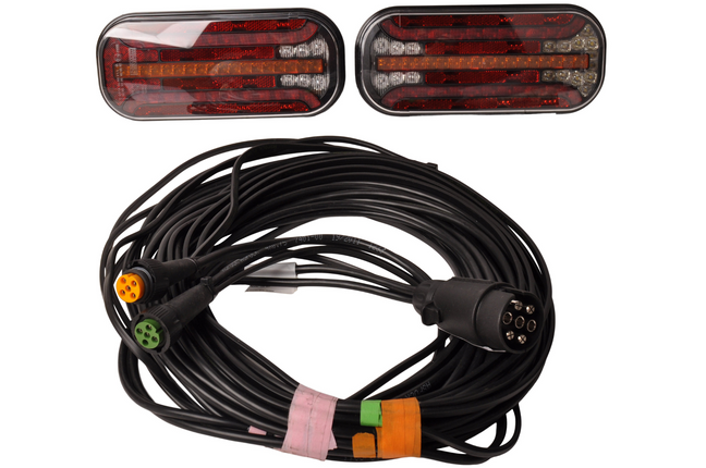 Cantonal LED verlichtingsset - Fristom FT-230 - 7 meter - 7 polig - incl. 4 meter aftakkingen & dynamische richtingaanwijzers