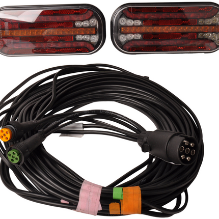 Cantonal LED verlichtingsset - Fristom FT-230 - 7 polig - 7 meter hoofdkabel - incl. 4 meter aftakkingen & dynamische richtingaanwijzers