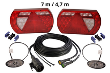 Cardepot24 Achterlichten set aanhanger incl. kabelset 5m met 13-polige Cardepot24 Achterlichten set aanhanger incl. kabelset 5m met 13-polige