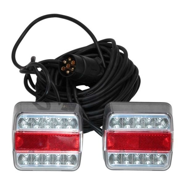 Cantonal LED verlichtingsset op magneten met 12 meter hoofdkabel - 7 polig - ideaal voor bootrailers