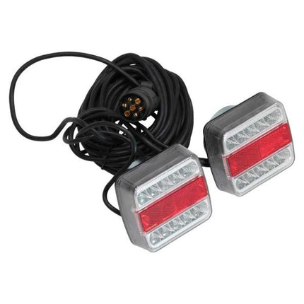 Cantonal LED verlichtingsset op magneten met 12 meter hoofdkabel - 7 polig - ideaal voor bootrailers