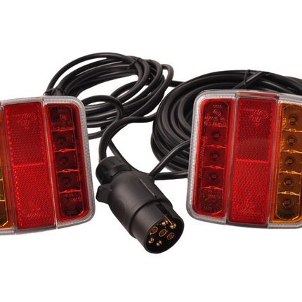 Cantonal LED verlichtingsset op magneten met 7,5 meter hoofdkabel - 7 polig - ideaal voor bootrailers