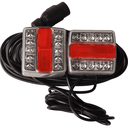 Cantonal LED verlichtingsset op magneten met 7,5 meter hoofdkabel - 7 polig - ideaal voor bootrailers