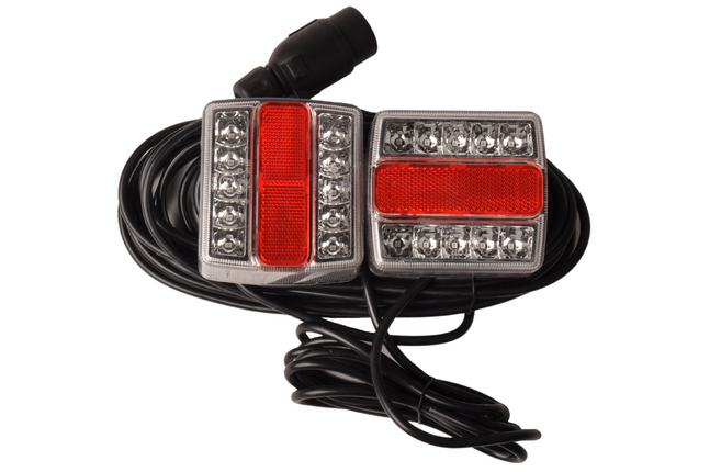 Cantonal LED verlichtingsset op magneten met 7,5 meter hoofdkabel - 7 polig - ideaal voor bootrailers