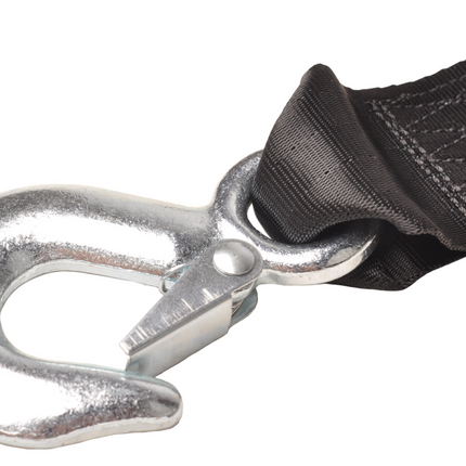 Cantonal Lierband met haak – 5 cm x 6,1 meter – 612 kg – zwart - incl. montagebout