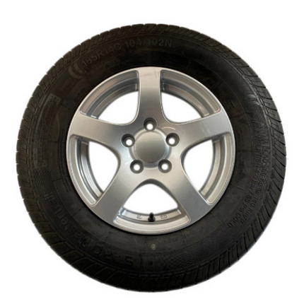 Cantonal Losse 14 inch aanhanger velg - 5.5Jx14 - steekmaat: 5x112 - draagvermogen: 900 kg - naafdiameter: 67 mm - ET30 - zilver