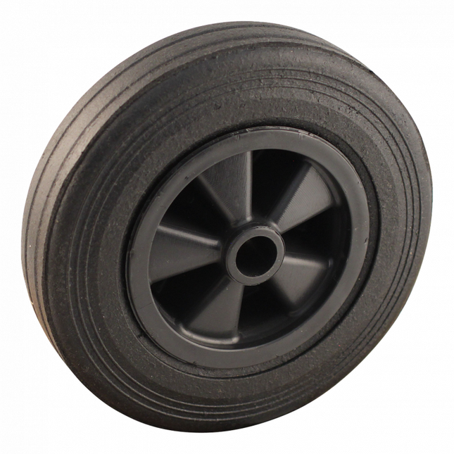 Cantonal Losse kunststof velg met Hard rubberen wiel 200 x 50. Past op neuswiel met buis van 48mm doorsnee.