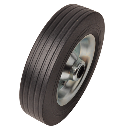 Cantonal Losse stalen velg met Hard rubberen wiel 200 x 50. Past op neuswiel met buis van 48mm doorsnee.