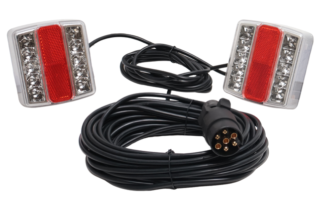 Cantonal Magnetische LED verlichtingsset - 12 meter hoofdkabel - 7 polig - ideaal voor bootrailers