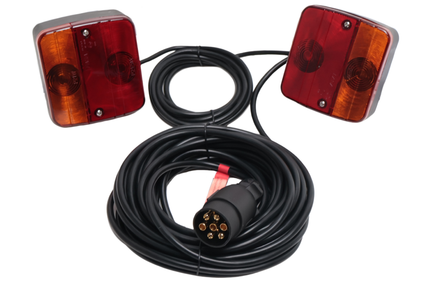 Cantonal Magnetische verlichtingsset - 12 meter hoofdkabel - 7 polig - Plug & Play - ideaal voor bootrailers