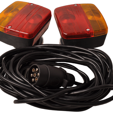 Cantonal Magnetische verlichtingsset - 7,5 meter hoofdkabel - ideaal voor bootrailers