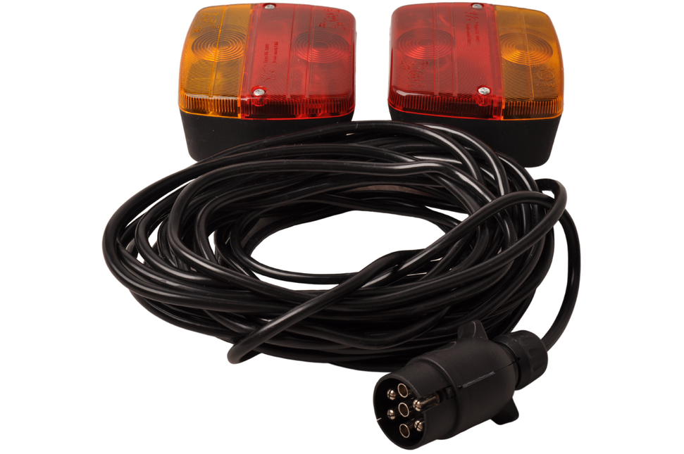 Cantonal Magnetische verlichtingsset  met 7,5 meter hoofdkabel - ideaal voor bootrailers
