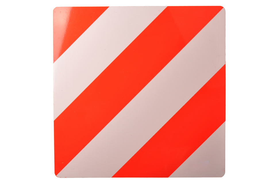 Cantonal Markeringsbord uitstekende lading 42,3x42,3 cm ALUMINIUM - extra duurzaam