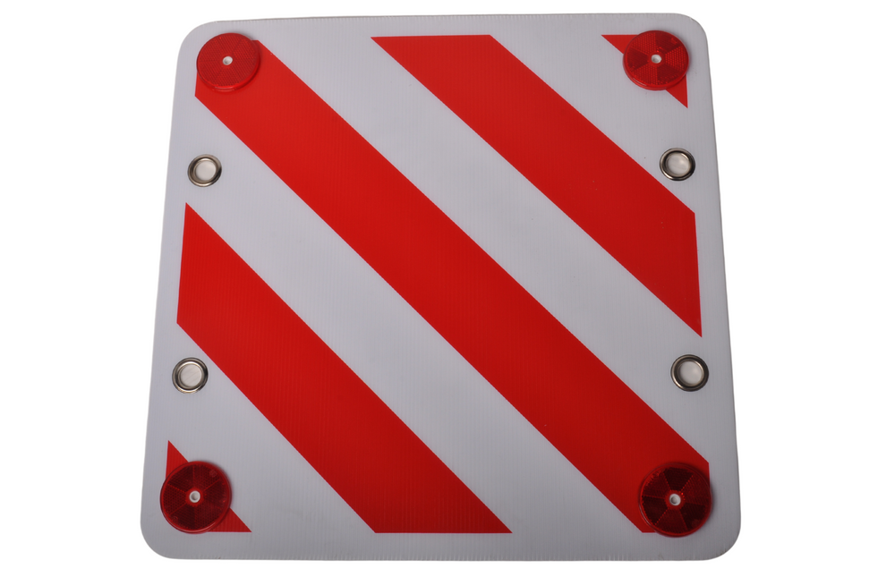 Cantonal Markeringsbord uitstekende lading 50x50 cm - FOAM - inclusief reflectoren