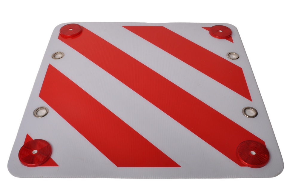 Cantonal Markeringsbord uitstekende lading 50x50 cm - FOAM - inclusief reflectoren