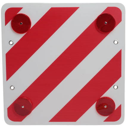 Cantonal Markeringsbord uitstekende lading 50x50 cm - FOAM - inclusief reflectoren