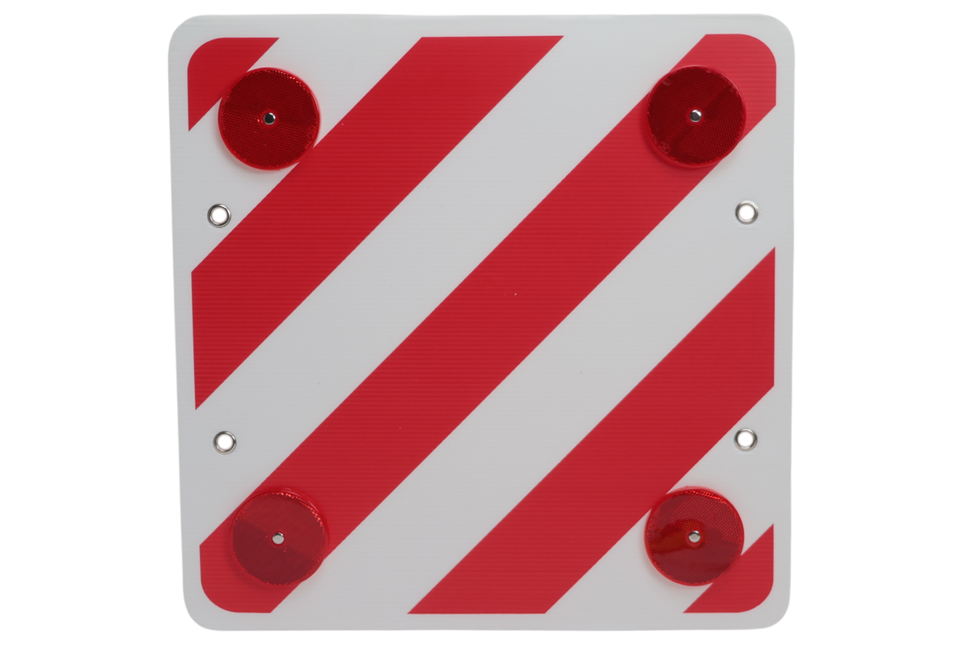 Cantonal Markeringsbord uitstekende lading 50x50 cm - FOAM - inclusief reflectoren