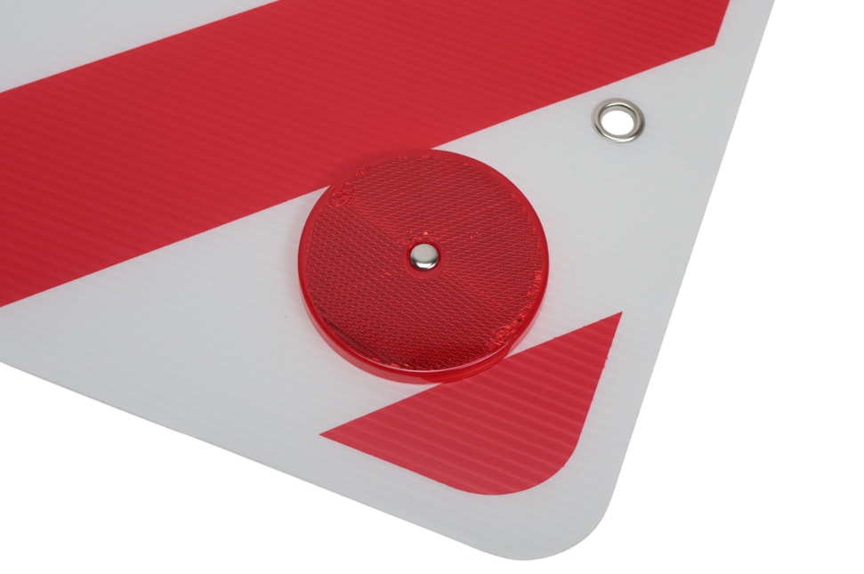 Cantonal Markeringsbord uitstekende lading 50x50 cm - FOAM - inclusief reflectoren