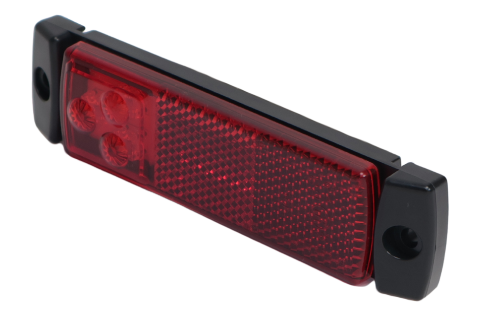 Cantonal Markeringslamp  Rood LED 12/24V 126x30mm