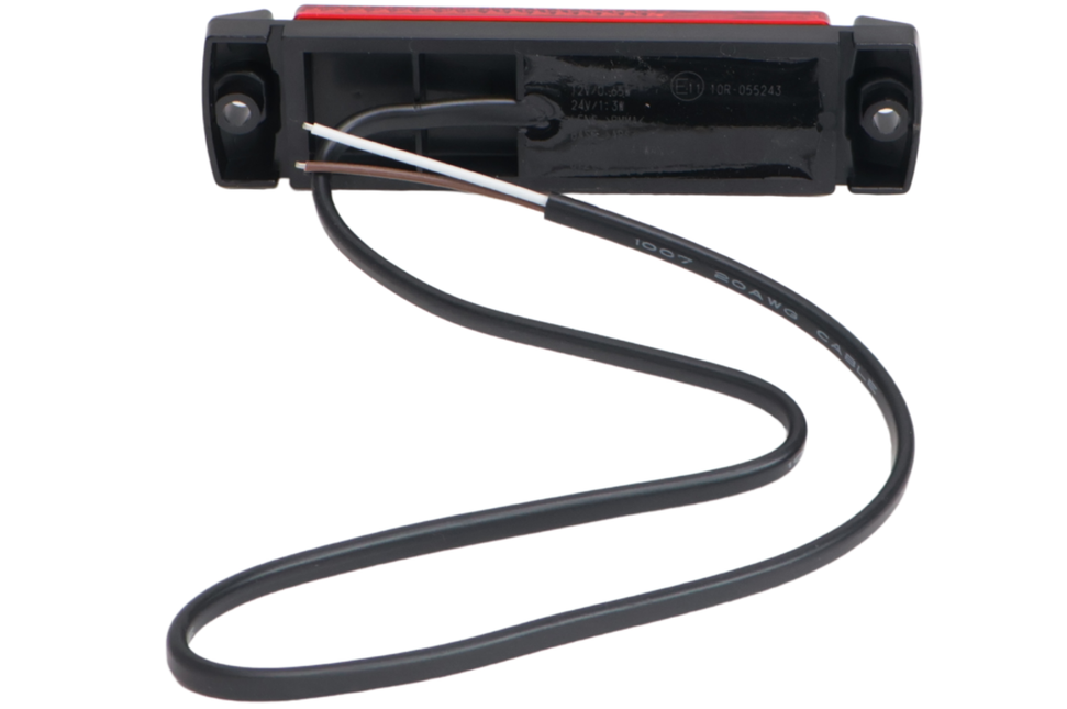 Cantonal Markeringslamp  Rood LED 12/24V 126x30mm