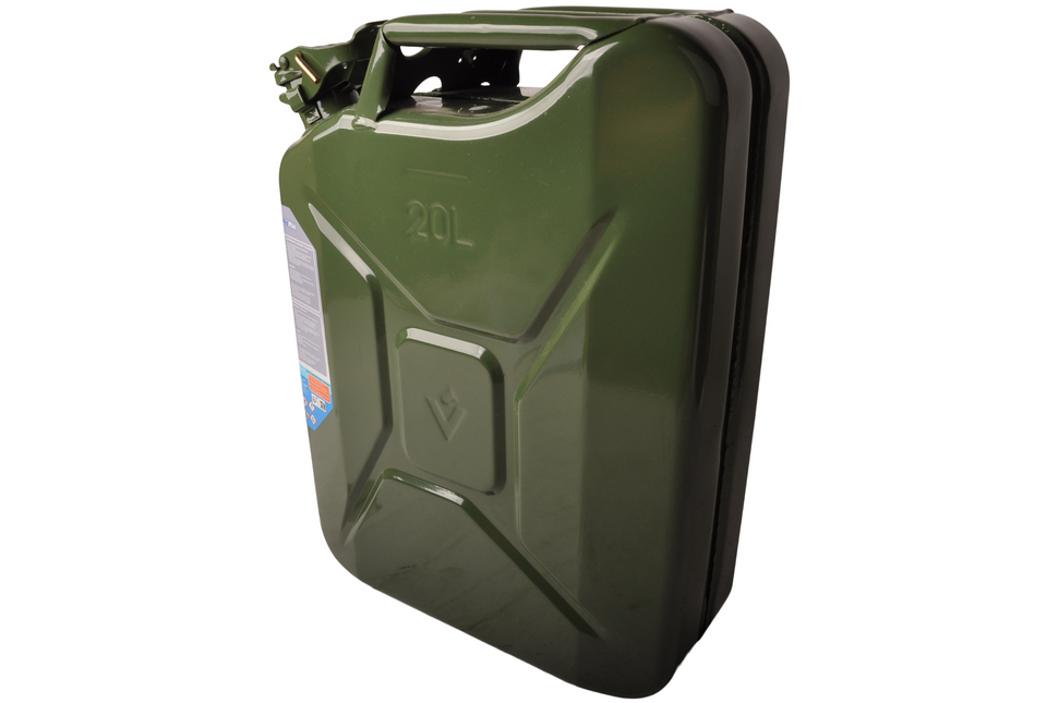 Cantonal Metalen jerrycan - 20 liter - perfect voor de opslag van brandstof op bijvoorbeeld boten