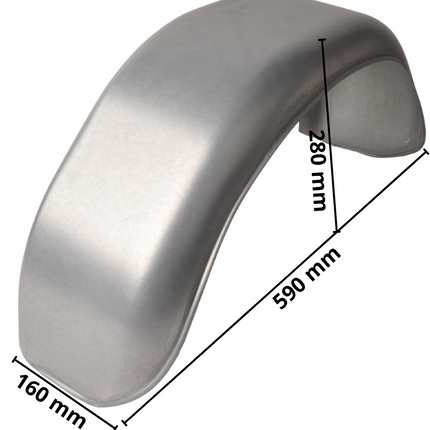 Cantonal Metalen spatbord 10 inch - 590x160x280 mm