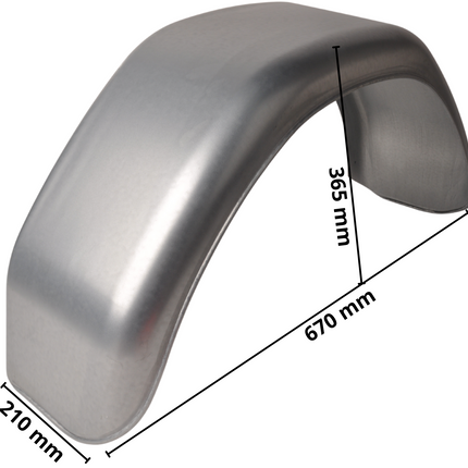 Cantonal Metalen spatbord 13 inch - 670x210x365 mm