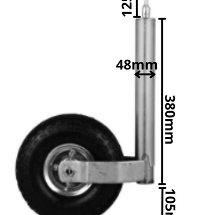 Cantonal Neuswiel met luchtband 48 mm - stalen velg