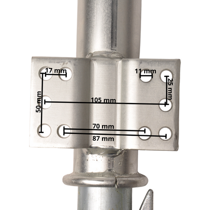 Cantonal Neuswiel voor aanhanger 60 mm rond automatisch opklapbaar