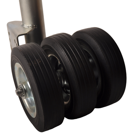 Cantonal Opklapbaar neuswiel - 60 mm - statisch draagvermogen: 250 kg - 3 massieve wielen