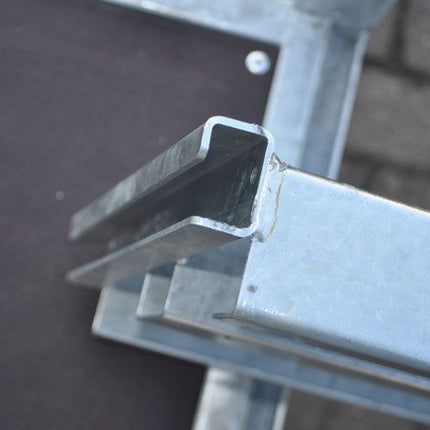 Cantonal Oprijplaat staal 1 stuk - 244x30x7,5 cm - 1100 kg