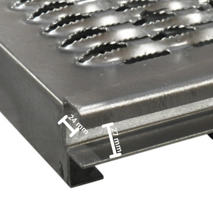 Cantonal Oprijplaat staal 1 stuk - 244x30x7,5 cm - 1100 kg