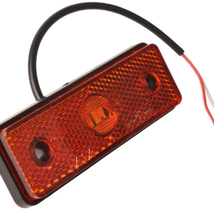 Cantonal oranje/gele markeringslamp 100x34,5x21 mm - inclusief 10 cm 2 aderige draad