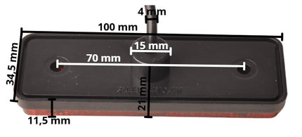 Cantonal oranje/gele markeringslamp 100x34,5x21 mm - inclusief 10 cm 2 aderige draad