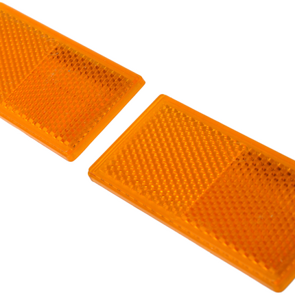 Cantonal Oranje/gele reflector 82x36 mm zelfklevend - set van 2 stuks