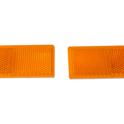 Cantonal Oranje/gele reflector 82x36 mm zelfklevend - set van 2 stuks