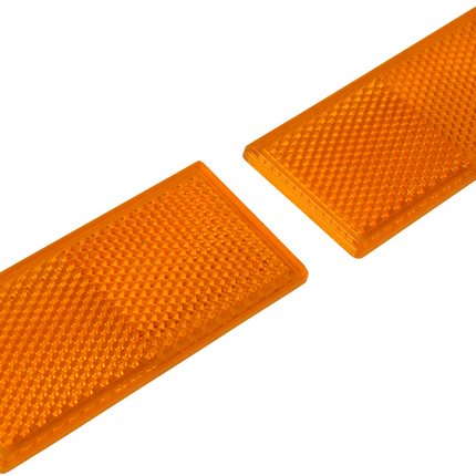 Cantonal Oranje/gele reflector 82x36 mm zelfklevend - set van 2 stuks