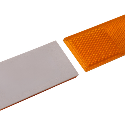 Cantonal Oranje/gele reflector 82x36 mm zelfklevend - set van 2 stuks