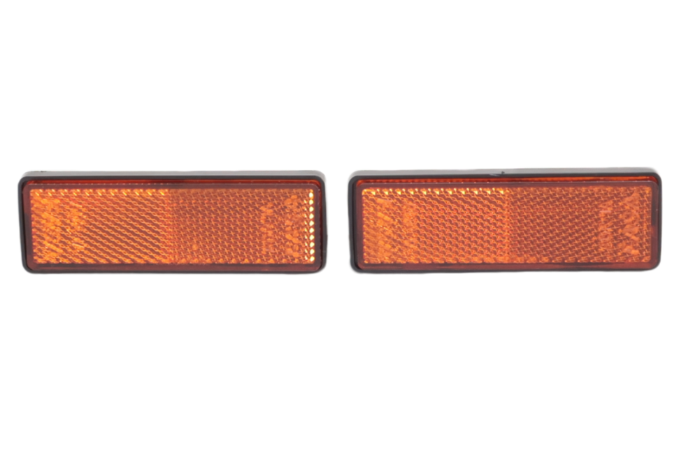 Cantonal Oranje/gele reflector 98x32,5 mm zelfklevend - set van 2 stuks