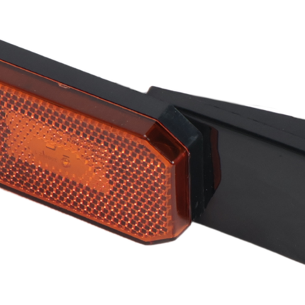 Cantonal Oranje/gele zijmarkeringslamp op bevestigingsvoet - 10 cm 2-aderige losse draad - gloeilamp