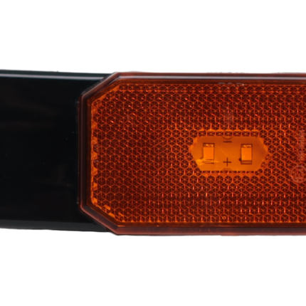 Cantonal Oranje/gele zijmarkeringslamp op bevestigingsvoet - 10 cm 2-aderige losse draad - gloeilamp