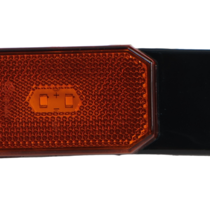 Cantonal Oranje/gele zijmarkeringslamp op bevestigingsvoet - 10 cm 2-aderige losse draad - gloeilamp