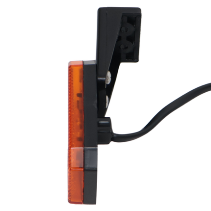 Cantonal Oranje/gele zijmarkeringslamp op bevestigingsvoet - 10 cm 2-aderige losse draad - gloeilamp