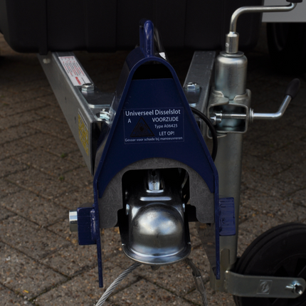 Cantonal Overdekslot / aanhangerslot  (tasjesmodel) - SCM keurmerk - ook aangekoppeld te gebruiken