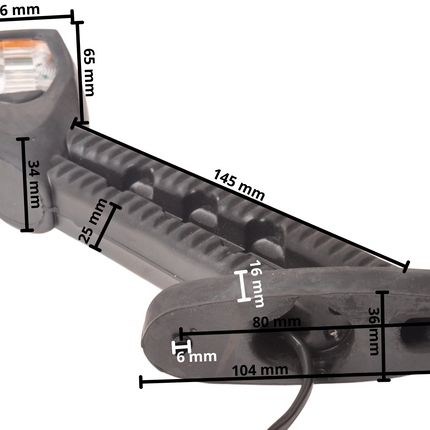 Cantonal Pendellicht links - rood/oranje/wit LED